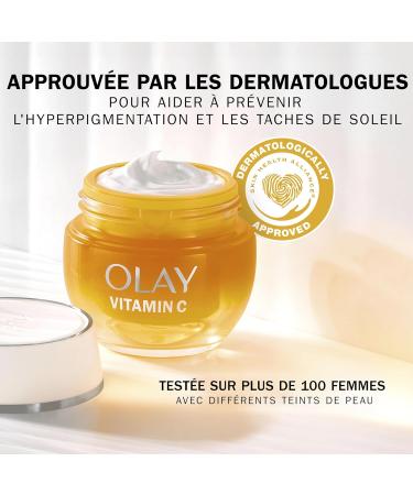 Olay Vitamin C Gel-Cr me de Jour Hydratante pour le Visage Soin AHA Niacinamide Pure 99% et Vitamine E. Soin clat: Anti-Taches Brunes Unifie Hydrate. Sans Effet Gras ou Collant. 50ml - Buy Online on GoSupps.com