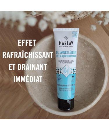 Marlay Cosmetics Light Leg Gel 100 ml - Cream for Heavy Legs Swollen Feet and Ankles - Blood Circulation Legs - Feeling of Freshness - Cold Effect - Made in France - Buy Online on GoSupps.com