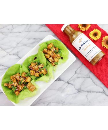 Yo Mama's Foods Gourmet Natural Asian Sesame Dressing & Marinade | 2 Large Bottles | Low Carb, Low Sodium, Gluten-Free & Non-GMO Tamari | 13 oz (Pack of 2) - Buy Online on GoSupps.com