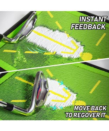 JIMITOP Golf Swing Mat 12 * 17 INCH Widen Divot Board Swing Path for Golf Training Golf Indoor Practice - Green - Buy Online on GoSupps.com
