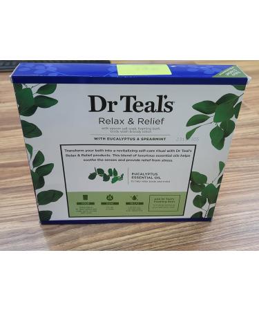 Dr Teal's Relax & Relief Eucalyptus & Spearmint Set - Epsom Salt Foaming Bath Oil Body Wash & Lotion - 11oz 3oz & 1oz - International Shipping Available - Buy Online on GoSupps.com