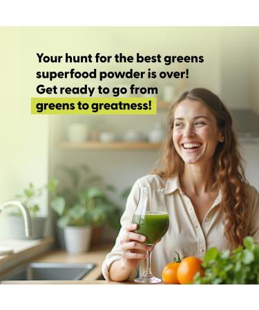 LIVELY VITAMIN CO Lively Greens w/Reds - 42 Superfood Ingredients - Memory, Focus, Mood, Digestion & Energy - Brain, Immune, Digestive & Heart Health - Bloating - Probiotics - Adaptogens - 16.19oz - Buy Online on GoSupps.com