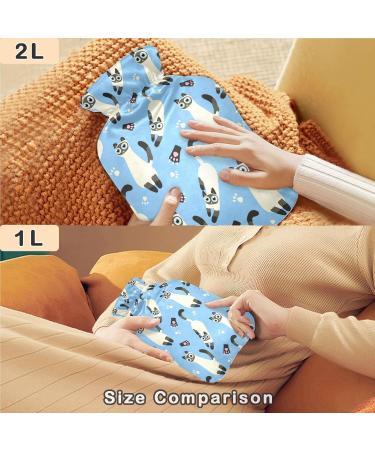 Naanle Siamese Cat Hot Water Bottle with Cover - 2L Large Pain Relief & Therapy | Warm-Up Bag for Bed Hands & Feet - Transparent Design - Buy Online on GoSupps.com