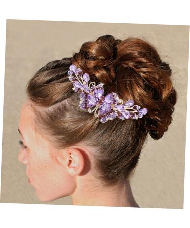 Angoily Hair Comb Hair Accessories for Girls Wedding Hair Flowers Bridal Hair Clips Hair Accessories for Women Hair Barrettes Rhinestone Hair Clips Metal Purple Decorate Mother Rhinestones - Buy Online on GoSupps.com