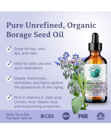 Borage Seed Oil 120 ml 100% Pure Cold-pressed Unrefined PA-free - Bella Terra Oils 120 ml (Pack of 1) - Buy Online on GoSupps.com