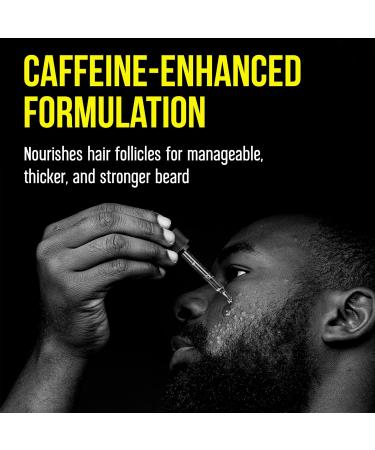Beard Flux XL | Mustache & Beard Growth Oil | Stimulating Facial Hair Product for Men | Soothing Argan Caffeine & Jojoba Formula - 30ml - Buy Online on GoSupps.com