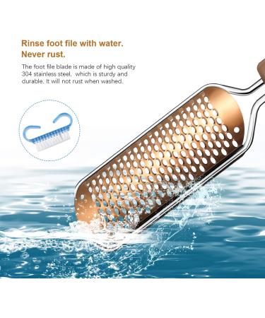 Professional Stainless Steel Foot File for Hard Skin Callus Removal - Large Colossal Foot Rasp Scrubber for Wet and Dry Feet - Buy Online on GoSupps.com