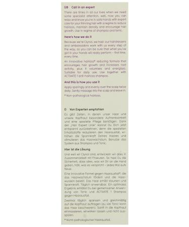 Clynol Hair Expert Activate 2 Tonic - 100ml for Hair Loss | International Shipping Available - Buy Online on GoSupps.com