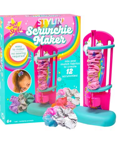Just My Style D.I.Y. Scrunchie Maker by Horizon Group USA Design Your Own Colorful Satin Scrunchies Hair Bands Easy-to-Use Tool & Gemstones Included