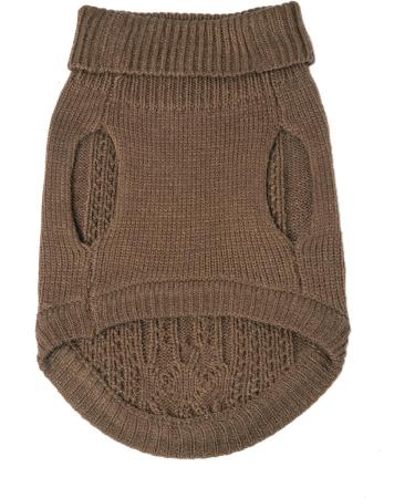 Jnancun Cat Sweater Turtleneck Knitted Sleeveless Outfit for Cats/Dogs in Cold Season - Large Brown - Buy Online on GoSupps.com