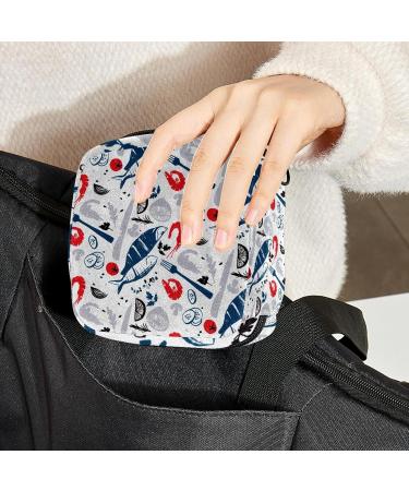 HomeDecorZone Fish Period Bag - Portable Sanitary Napkin Storage Pouch for Teen Girls - Multicoloured Feminine Product Organizer - Buy Online on GoSupps.com