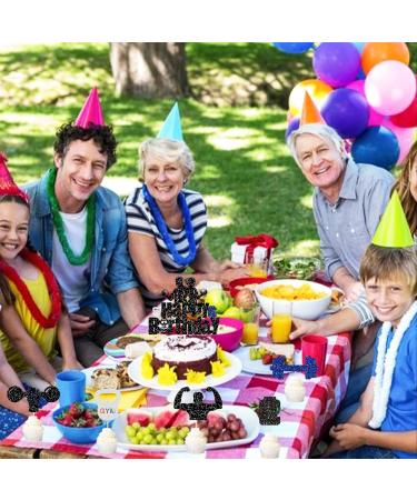 G-LOVELY'S Gym Happy Birthday Cake Toppers Glitter Fitness Themed Double Sided Cake Decorations Blue Silver Cupcake Toppers Kettlebell Dumbbell Energy Bottle Party Decor Supplies for Men Women Boys - Buy Online on GoSupps.com