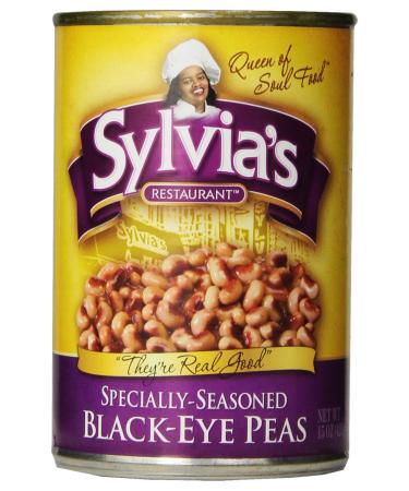 Sylvia's Black-Eye Peas, 15 Ounce Cans (Pack of 12)
