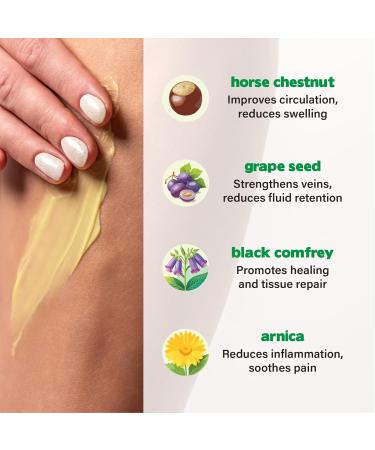 HillVital Varicose Veins Treatment Cream - Natural Horse Chestnut & 14 Herbs for Spider Veins & Leg Relief - Buy Online on GoSupps.com