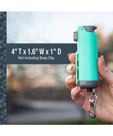 SABRE Safe Escape 3-in-1 Pepper Gel with Seat Belt Cutter & Window Breaker, Maximum Strength Pepper Spray, Snap Clip Keychain for Easy Carry & Fast Access, 25 Bursts, Easy to Use Flip Top Safety Mint Green - Buy Online on GoSupps.com