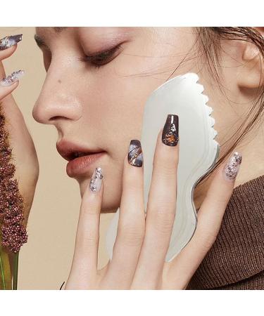Premium 304 Stainless Steel Gua Sha Facial Tool - Mirror Polished Rounded Edge Massage Tool with Storage Bag | International Shipping - Buy Online on GoSupps.com