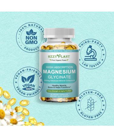 Magnesium Glycinate 500mg Softgels High Absorption Magnesium Supplement Softgel Capsules for Muscle Heart Sleep & Bone Support Stress Relief Nerve Health & Metabolism Non-GMO 2 Month Supply - Buy Online on GoSupps.com