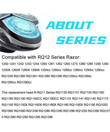  Ccshyysm RQ12 Complete replacement head for Philips Norelco Series RQ1250 RQ1260 RQ1280 RQ11 RQ1150 RQ1160 - Buy Online on GoSupps.com