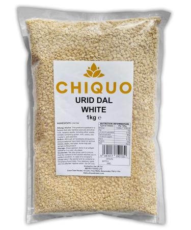 Chiquo Urid Dal White - 1kg | Split Matpe Beans | Protein Rich - Buy Online on GoSupps.com