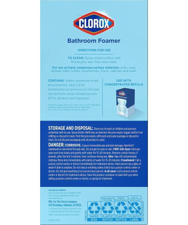 Clorox Bathroom Foamer Cleaner - Refillable Fresh Scent 1.13 Fl Oz - Household Essentials for a Sparkling Clean Home - Buy Online on GoSupps.com