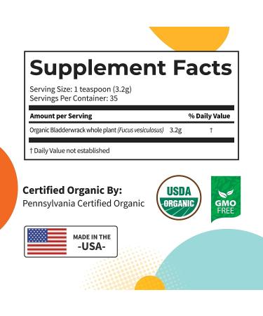 Nemstar Organic Bladderwrack Powder 4oz - Sea Kelp Supplement for Immune System, Thyroid & Joint Wellness - With Sea Moss & Burdock Root for Weight Management - Buy Online on GoSupps.com