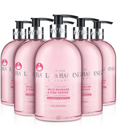 Baylis & Harding Anti-Bacterial Hand Wash Bundle - 9 Bottles, Rhubarb & Pink Pepper/Aloe Tea Tree & Lime, Vegan Friendly - 6 x 500ml + 3 x 500ml - Buy Online on GoSupps.com