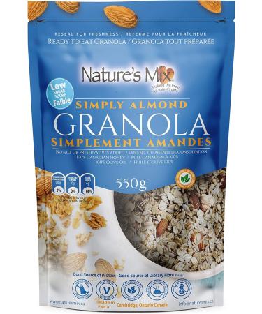 Nature's Mix Simply Almond Granola - Low Sugar - Local Ingredients Simply Almond Granola 550 Grams grams 550 g (Pack of 1) Dark Blue - Buy Online on GoSupps.com