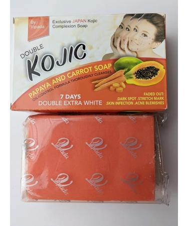 Vipada Papaya & Carrot + Double Kojic Soap 160g Japanese Formula  - Buy Online on GoSupps.com