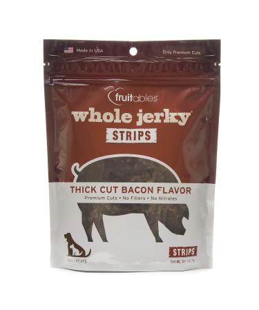Fruitables Whole Jerky Dog Treats | Jerky Strips for Dogs | Gluten Free, Grain Free, Wheat Free | Made with Premium Meat and No Added Fillers | Thick Cut Bacon | 5 Ounces 5 Ounce (Pack of 1) Thick Cut Bacon