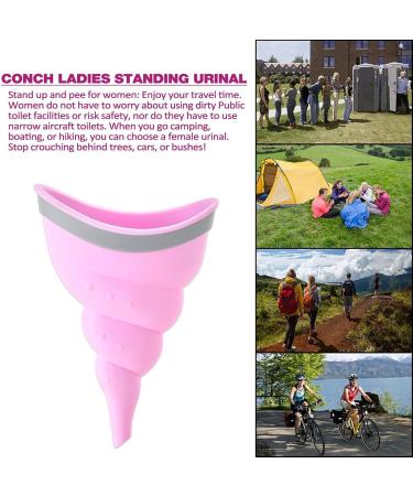 Womens Urinal Funnel - Standing Up to Pee Funnel Conch Type Female Urinal Device - Travel Urinal for Female Pee Funnel Reusable Women Pee Cup for Hiking Camping Picnic Pochy Conch Type + Stability Ring Light Pink - Buy Online on GoSupps.com