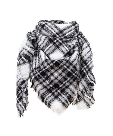 HANXIULIN ladies scarf triangular scarf winter scarf high-quality scarves for every season wrap turban triangular scarf A white