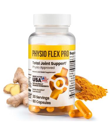 Physio Flex Pro - Total Joint Support Supplement - Joint Supplements for Men | Glucosamine Chondroitin Selenium & Bromelain | 60 Capsules Joint Supplement Made in USA