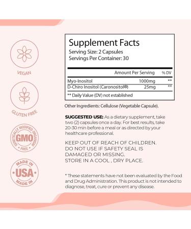 Pure Moxies Myo& D-Chiro-Inositol for Women - 60 Capsules - Buy Online on GoSupps.com