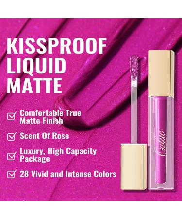 Buy Oulac Liquid Matte Lipstick - Vegan Long-Lasting Pink Lipstick with Precise Applicator | Passionate Kiss | 4.5ml - Buy Online on GoSupps.com