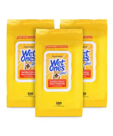 Wet Ones for Pets Multipurpose Wipes for Dogs and Puppies - Mild and Soothing Dog Grooming Wipes in Tropical Splash Scent - Wet Ones Wipes for Dogs, Puppy Wipes, Pet Wipes for Grooming 300 Count Multi Purpose