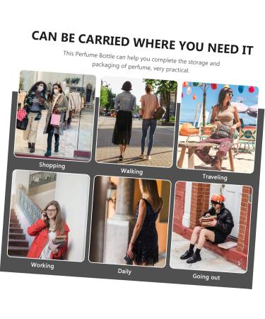 COLLBATH Glass Sample Vials Glass Perfume Container Empty Scent Bottle Perfume Sample Bottle Fragrance Container Retro Frosted Perfume Bottle Glass Aroma Bottle Household Fancy Travel Metal - Buy Online on GoSupps.com