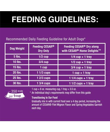 CESAR Small Breed Spring Vegetables Garnish Filet Mignon Dry Dog Food 12lb Pack - Best for Small Breeds - Buy Online on GoSupps.com