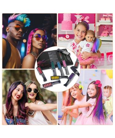 10-Piece Washable Hair Color Comb Set for Kids | Temporary Hair Chalk for Christmas & Halloween Parties - Buy Online on GoSupps.com