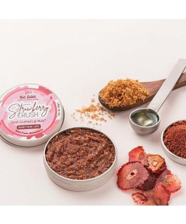 Strawberry Crush Lip Scrub & Mask | Natural Ayurvedic Lip Care for Lightening Dark Lips | Fresh Kitchenmade with Ghee & Honey - Buy Online on GoSupps.com