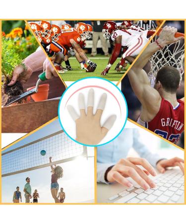 Gel Finger Cots (14 PCS) - Finger Protector Support for Trigger Finger, Hand Eczema, Arthritis - New Material Finger Sleeves - Small Size, White - Buy Online on GoSupps.com