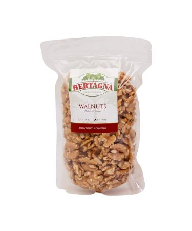 California Grown Chandler Walnuts, 100% Natural, Raw, Shelled Halves and Pieces, 1 Pound - Non-GMO Verified
