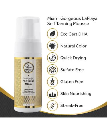 Miami Gorgeous LaPlaya Glow Self Tanning Mousse - Organic Bronzing Formula - 4.2 oz - Buy Online on GoSupps.com