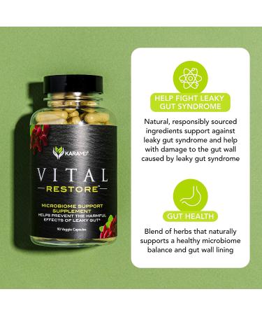 KaraMD Vital Restore - Leaky Gut & Immune Support Supplement - Zinc, Turmeric, Berberine, L-Glutamine - 30 Servings - Buy Online on GoSupps.com