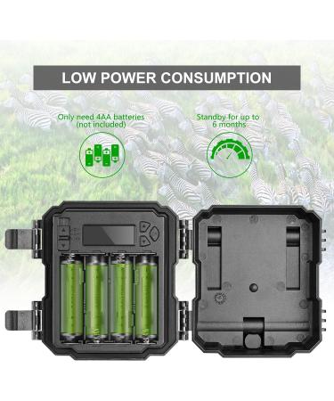 WOSPORTS Mini Trail Camera 16MP 1080P HD | Wildlife Scouting Hunting Camera with IR Night Vision | Waterproof Video Cam G100 - Buy Online on GoSupps.com