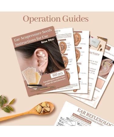 Acupuncture Kit with 600 Ear Press Seeds, Pen, Ear Chart & Tweezers - 604 Piece Set for Multi-Condition Ear and Facial Reflexology - Buy Online on GoSupps.com