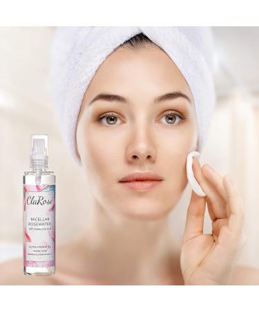ClaRose - Micellar water enriched with hyaluronic acid and 100% natural vegan rose water 150 ml (pack of 2) - Buy Online on GoSupps.com
