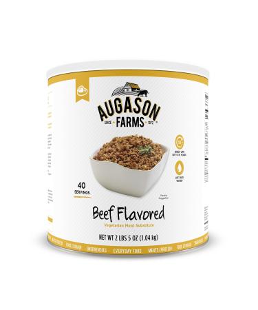 Augason Farms Beef Flavored Vegetarian Meat Substitute 2 Lbs 5 OZ No. 10 Can