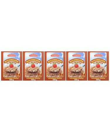 Buy Dovgan Buckwheat Flakes (5 x 400g) Healthy Gluten-Free Cereal for International Shipping - Buy Online on GoSupps.com