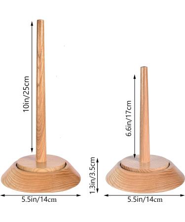 BarvA Big Wood Yarn Holder Set - Metal Twirling Lazy Susan Stand for Crocheting & Sewing - Wool Cord Organizer & Storage for Knitting Embroidery Thread - Crochet Accessories Included - Buy Online on GoSupps.com