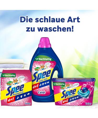 Spee Power Caps Color 4 + 1 108 WL (6 x 18 Washloads) | Pre-Dosed Color Detergent for Bright and Dark Fabrics | Eco-Friendly Cleaning Solution - Buy Online on GoSupps.com
